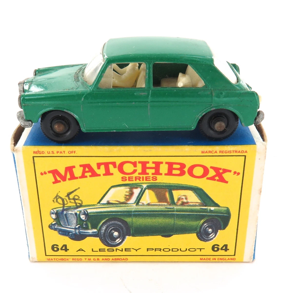.VINTAGE MATCHBOX SERIES 64 MG 1100 DIECAST + ORIGINAL BOX.