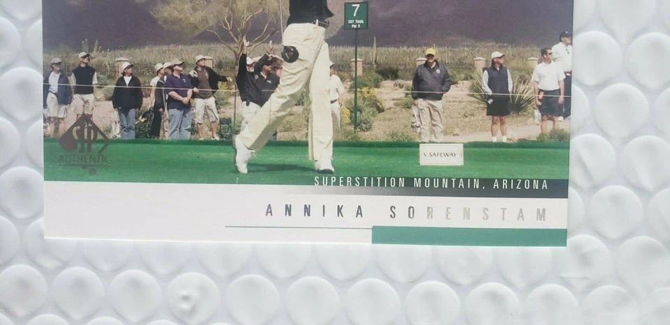 2005 SP Authentic PANORAMIC Shots - Annika Sorenstam - Card # 43 - NRMNT/MINT - Image 3 of 4