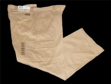 Dockers Iconic Cargo Khaki Brushed Cotton Flat Front Relaxed Pants Mns 34x29 NWT