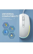 seenda USB Wired Mouse - Computer Mouse Wired Optical Mice with Backlit G-26