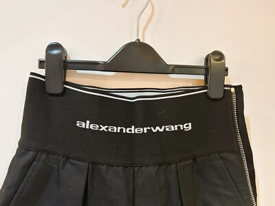 Alexander Wang Women Logo Carrot Pants, High Waist, Black