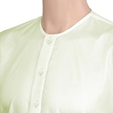 Men Mandarin Cream Collarless Grandad Round Neck Formal Dinner Wear Cotton Shirt