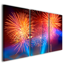 Quadro fuochi d'artificio Fireworks stampa su tela canvas arredo pirotecnica