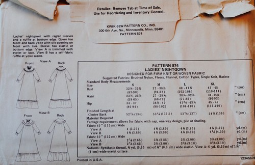 U PICK! VTG NIGHTGOWNS PAJAMAS LINGERIE BRA PANTIES SWIMWEAR Sew Pattern UC - Picture 11 of 31