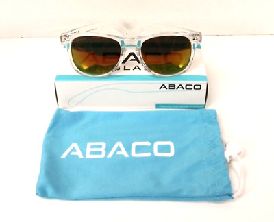ABACO Unisex Laguna Crystal Clear/Fire Mirror Lens Polarized Sunglasses 0141 NEW