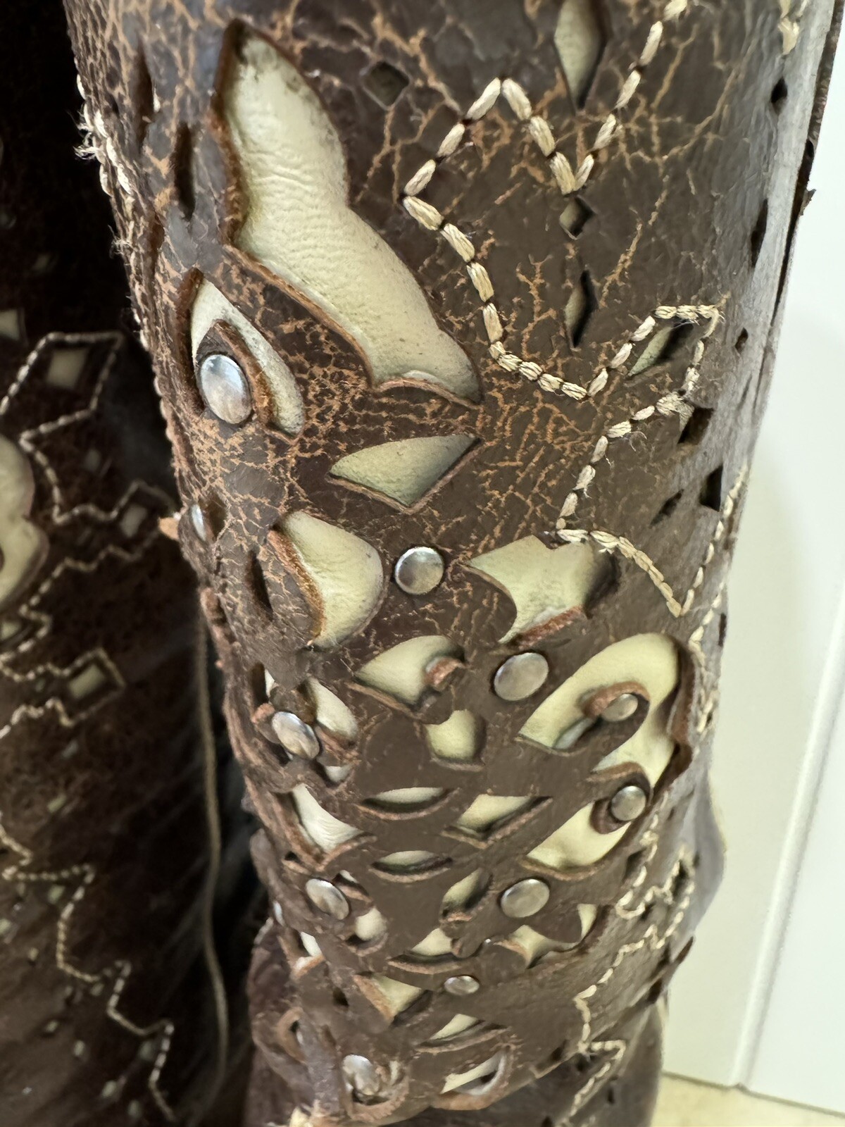 Corral Boots Genuine Python Snake Leather Western… - image 3