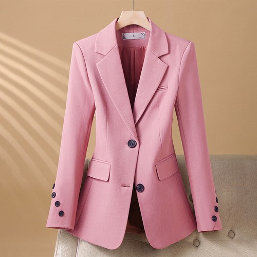 OL Carrera Negocios Mujeres Delgado Otoño Primavera Ropa de Trabajo Trajes Blazer Chaqueta Abrigos - Imagen 8 de 21