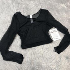 spanx sheer fashion mesh crop top