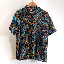 Vintage Silk Shirt Hawaiian Print Short Sleeve Stunt Collections Medium