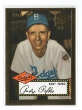 2001 Topps Baseball Andy Pafko 1 1952 World Series Reprint Gold BROOKLYN DODGERS