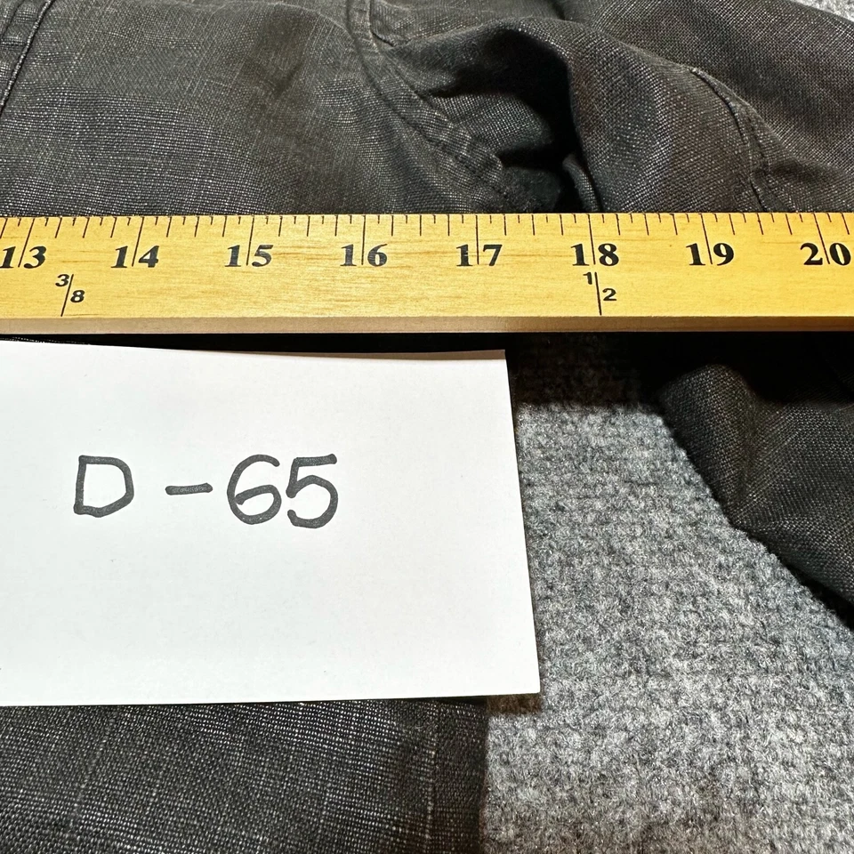 Chaqueta CAbI para mujer pequeña gris carbón bolsillos con botones a presión lona encerada lino Foto 4 de 4