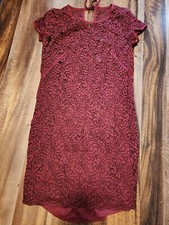 Ann Taylor Loft Women's Red Lace Dress Size 6 NWT