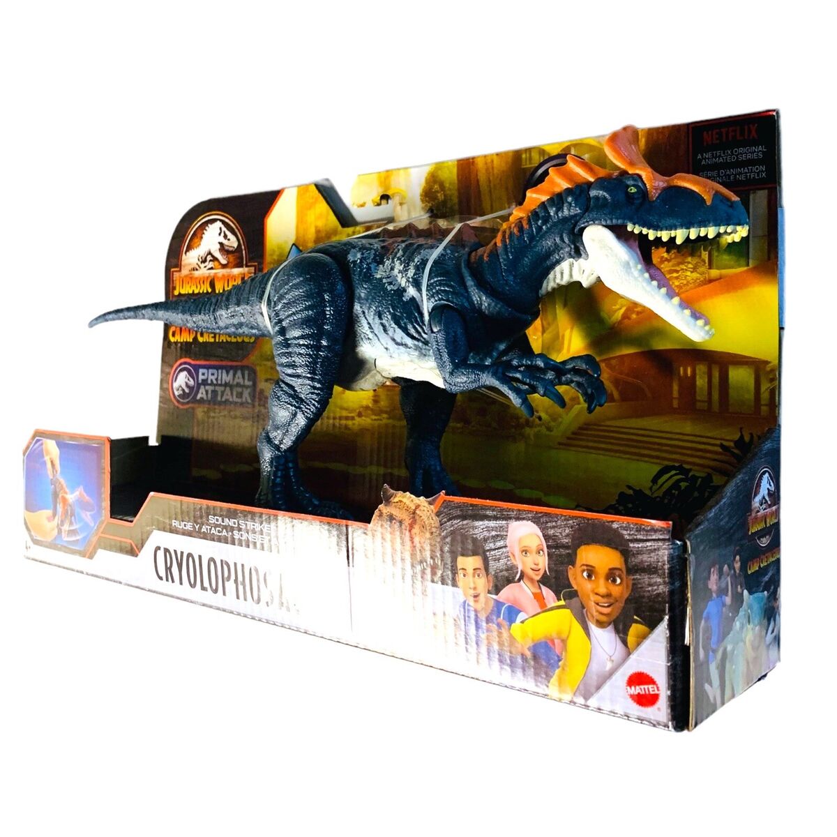 Dinossauro Jurassic World Ruge C/ Som Cryolophosaurus Mattel