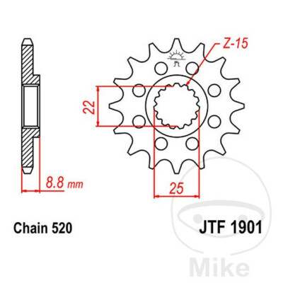 Beta Xtrainer 300 2T Oilmix 2018 - 2021 JT Racing Front Sprocket 14 Teeth