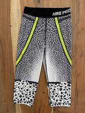 Nike Core Pro Safari Capri 3/4 Running Tights Size S Dri-Fit Leopard Print