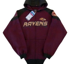 Baltimore Ravens NFL Men's No Huddle Full-Zip Hoodie-Sz Large-New W/Tags-Purple