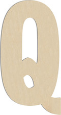 17 Inch Large Wooden Letter Q, 1/4 in Thick Big Wood Letter for Wall Decor Craft