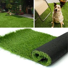 Artificial Grass Rug 4FTX6FT Fake Grass 1.38 Inch Thick Realistic Synthetic G...