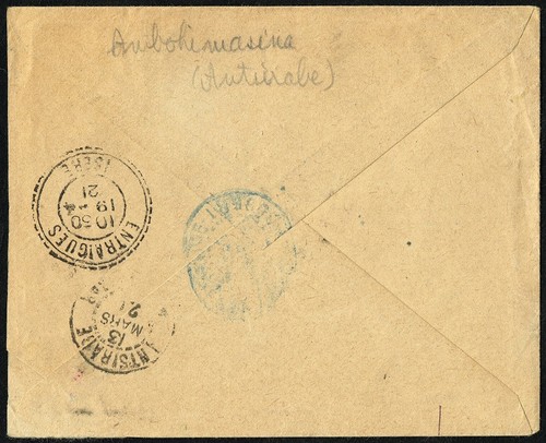 lot 5 - Lettre Ambohimasina 1921 - avec timbre Comores type Groupe - Imagen 2 de 2