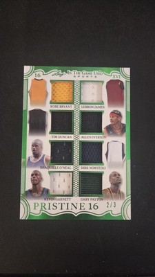2025 Leaf In The Game Used Pristine 16 Kobe Lebron Curry Luka Green Emerald 2/3