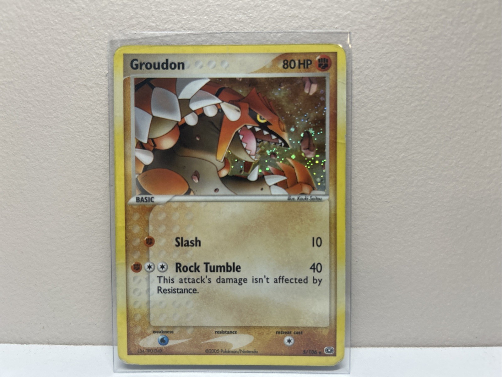 Groudon Holo 5/106 EX Emerald Pokemon