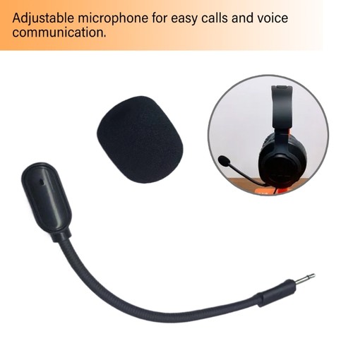 Highly Clearly Boom Microphone Compatible for 100 Headphones Adjustable Design - Picture 2 of 8