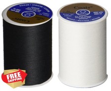 2pk Coats Clark Dual Duty All-Purpose Thread Black White