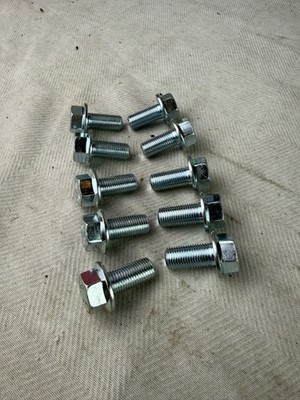 Flange Hex Head Bolt M12 12mm X 1.25 Extra Fine X 25mm Thread  ''Lot Of 10 Bolts''