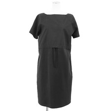 PRADA Dress 2015y Switching Cotton × Nylon Short sleeves Women Size Medium ...