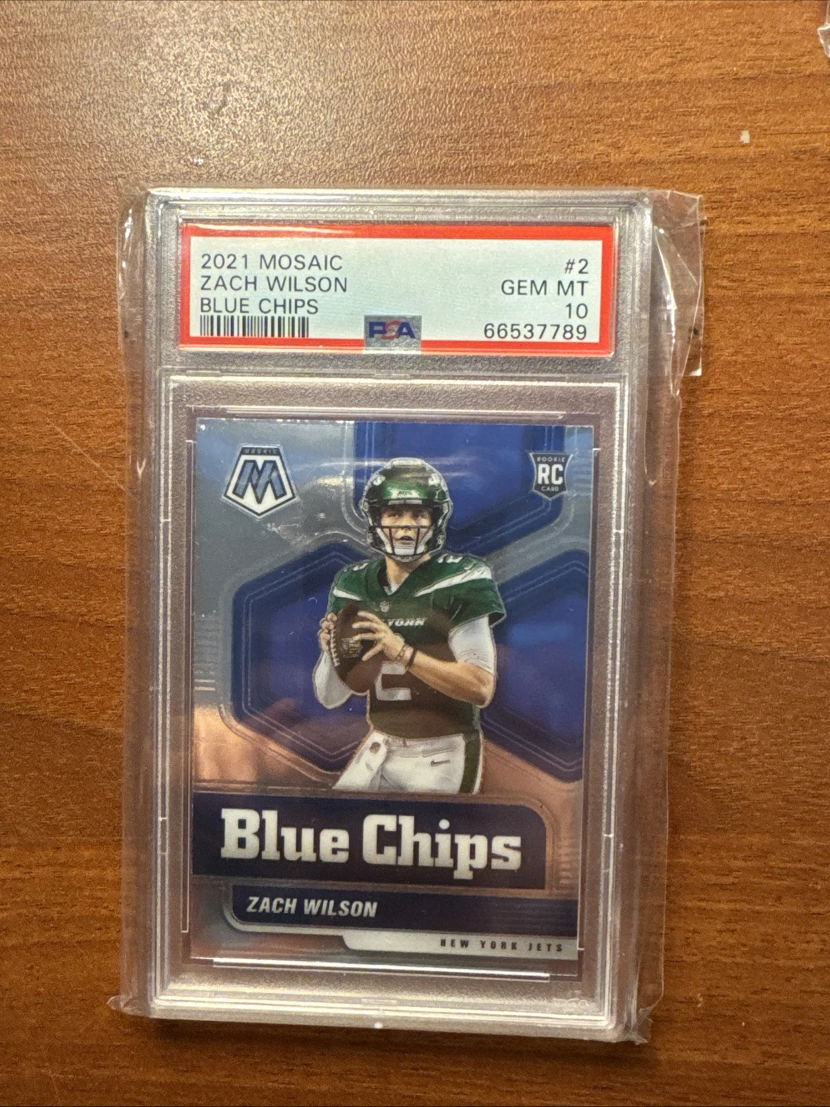 Zach Wilson Panini Mosaic Blue Chips #2 Base