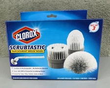 CLOROX Scrubtastic Set of 3 Replacement Brush Heads New In Box 