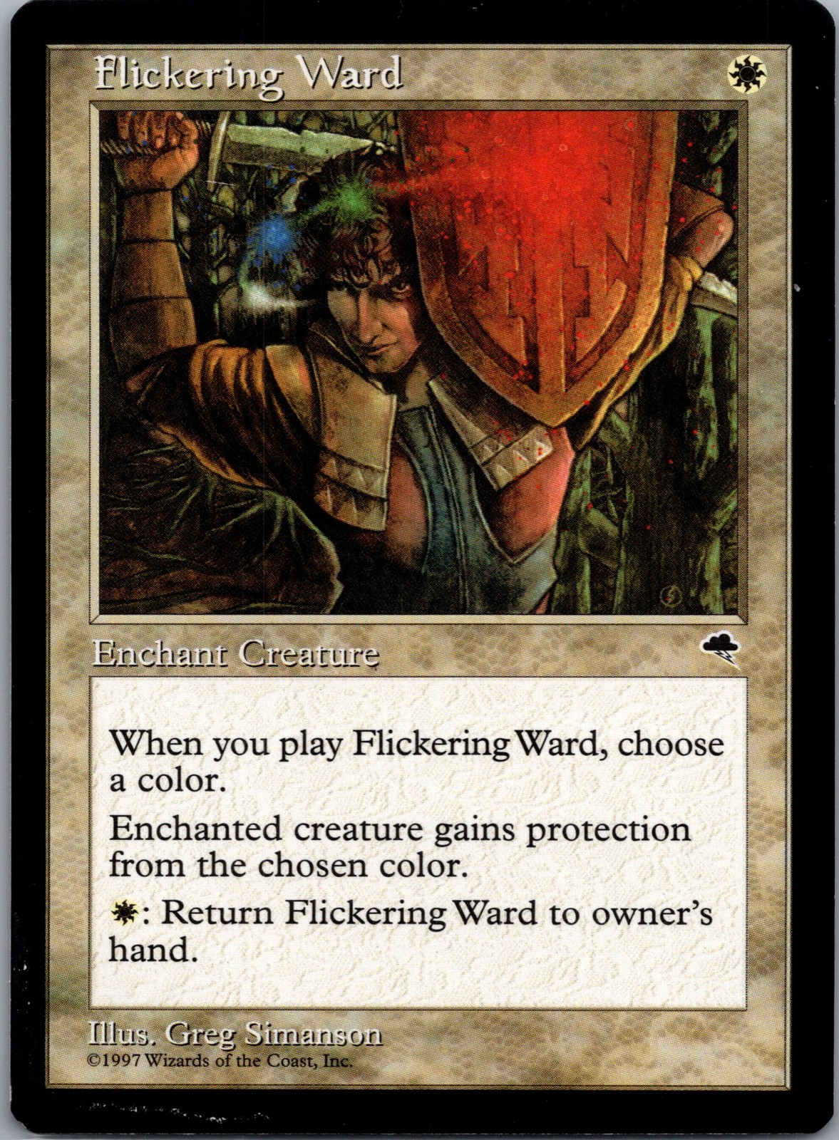 Tempest #19 Flickering Ward MTG Vintage MP