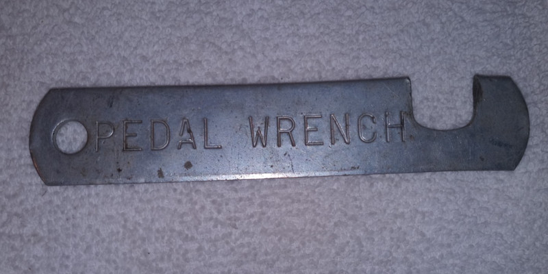 VINTAGE BIKE BICYCLE PEDAL WRENCH Stamped