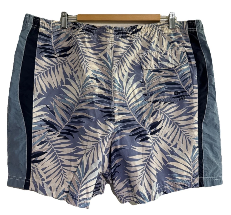 Islander Men's Hawaiian Swim Shorts Size L - White/Blue - Excellent Condition - Image 2 of 4