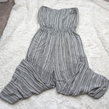 Hem Thread Strapless Jumpsuit With Pockets Size L