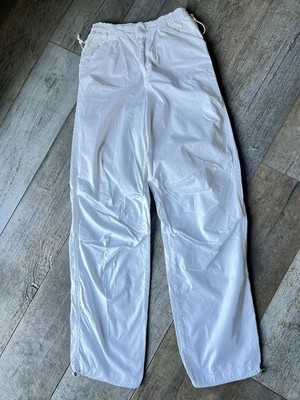 Bershka Chunky Pant Hose weiß Cargo Gr. XS 34 Baggy