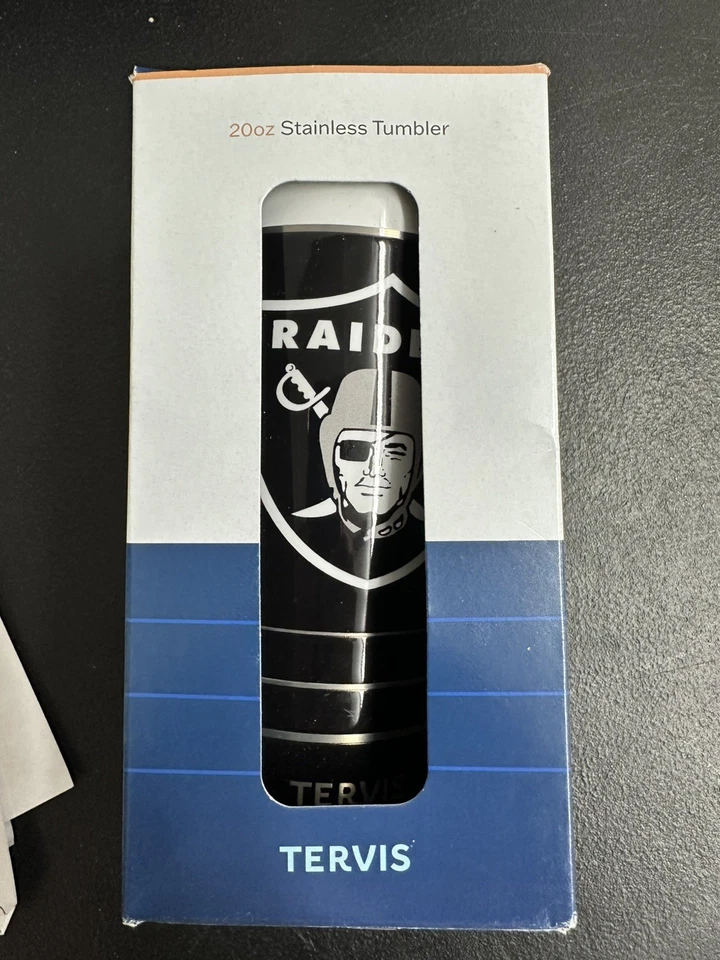 Las Vegas Raiders Tervis 20 oz. Vaso de acero inoxidable MVP Foto 3 de 4