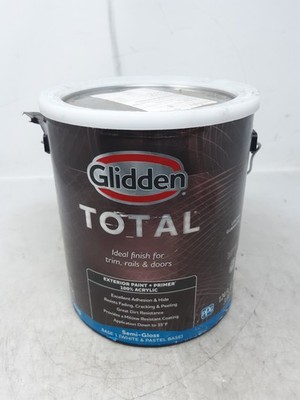 Glidden Total Exterior Paint + Primer Semi-gloss   Bahia Grass Mixture, 1 Gallon