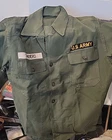 1963 Vintage US Army Men's OG 107 Shirt -Medium Military Vietnam DSA-1-1583-63-C