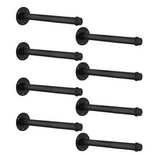 Industrial Pipe Shelf Brackets for 10 Inches Board, Heavy Duty Wall... Fast Ship