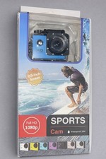 Sports Cam Full HD 1080P Waterproof 30M 2-inch Screen Blue New Open Box