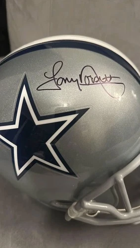 Tony Dorsett Signed Dallas Cowboys Full Size Replica Helmet Beckett Cert Signed