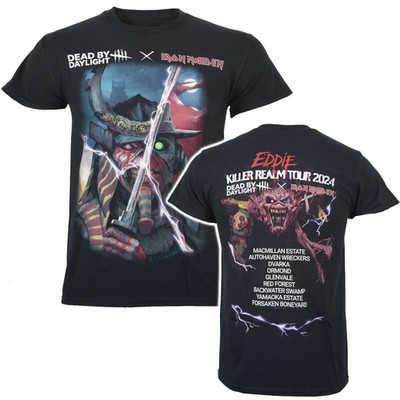 Offizielles Iron Maiden T-Shirt Dead By Daylight Killer Realm Neu Schwarz S bis XXL