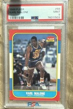 1986 FLEER BASKETBALL #68 KARL MALONE RC PSA 9 MINT HOF ROOKIE