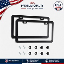 No-cover State Name 2pcs License Plate Frames - Effortless Install Cool Finish No-cover State Name 2pcs License Plate Frames - Effortless Install Cool Finish