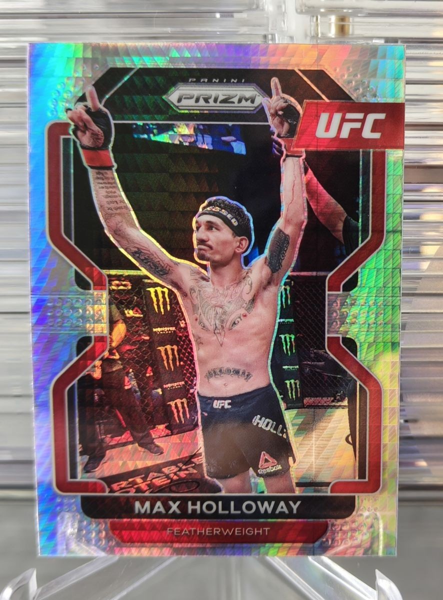 2022 Panini Prizm UFC Max Holloway Hyper Prizm Featherweight Card #188