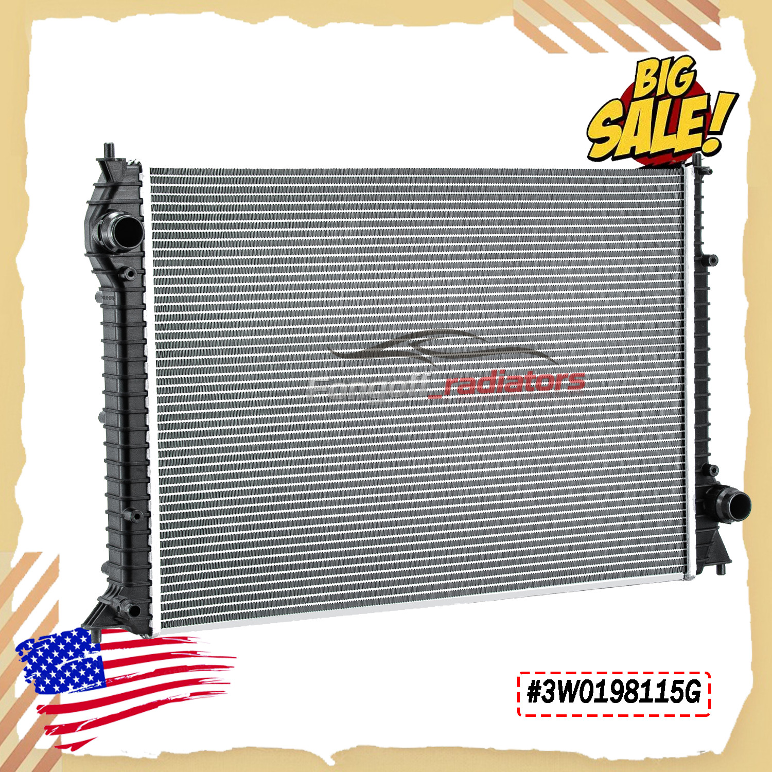 2 Row Radiator For 2004-11 07 Bentley Continental Gt Gtc Flying Spur W12 Engine