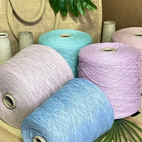 100% COTTON Yarn on Cone Blue Green Pink FINGERING SOCK WEIGHT *USA TARIFF FREE*