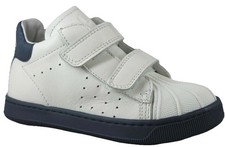 Falcotto by Naturino Infant Kids UK 3.5 - 7.5 White Leather Touch Close Trainers