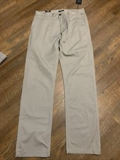 NEW RVCA Pants Mens 33x32 Gray Week-End Stretch Chino Skatewear Straight